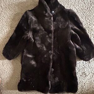 GirlsLuxurious Brown Faux fur Coat